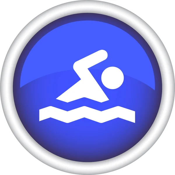 Icon - Schwimmer — Stockvektor
