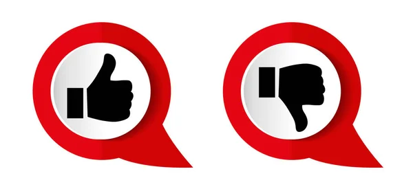 Thumbs Thumbs Icons Dislike Vector Illustration — Stock Vector