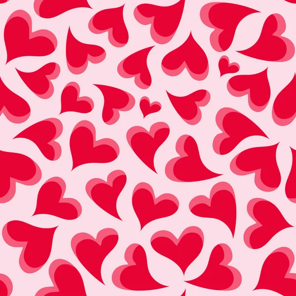 Abstract Seamless Pattern Pink Hearts Vector Illustration — Stock Vector