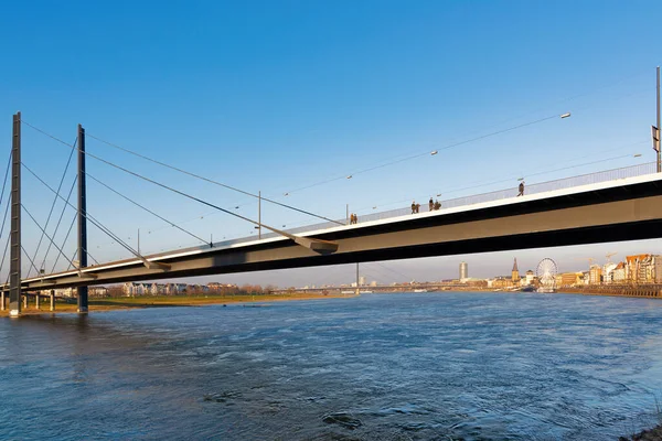 Dsseldorf Bridge Rhine River — Stock Photo, Image