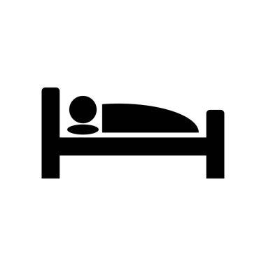 Hotel vector icon, flat design illustration