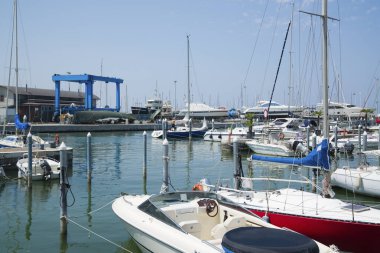 Yatlar Port Rimini, İtalya.