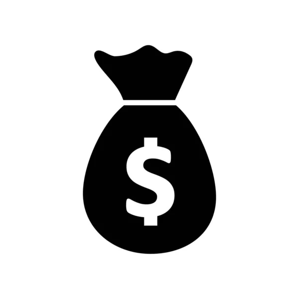 Ikonę Worka Pieniędzy Znakiem Dolara — Wektor stockowy