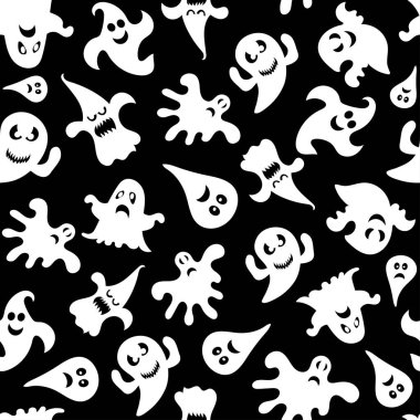 Siyah arkaplan ile kusursuz hayalet çizimleri