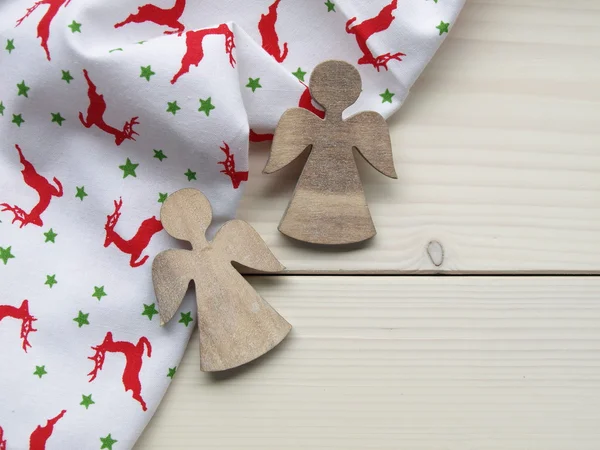 Melekler ile ahşap arka plan