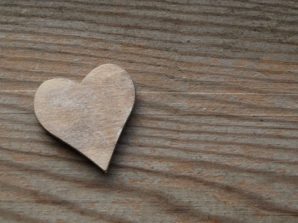 Fond en bois un coeur — Photo