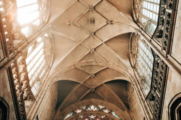 Prague Czech Republic July 2022 Dome Vitus Cathedral Grand Interior — Stock Photo, Image