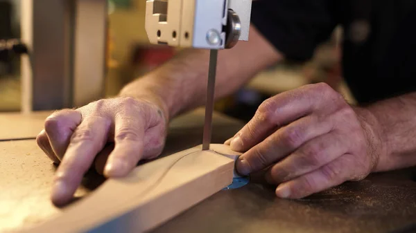 Handwork Carpentry Concept Woodworking Carpenter Working Factory Atelier Joiner Labourer — 图库照片