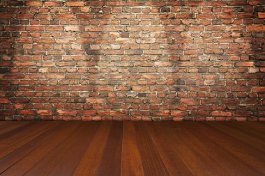 tuğla duvar ile Oda 