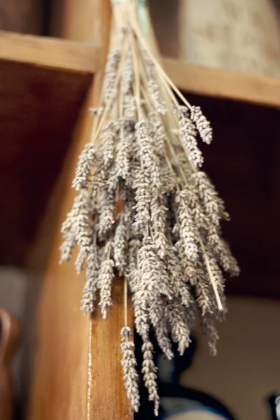 Fresh dried herb bundles of different herbs — Stock Photo, Image