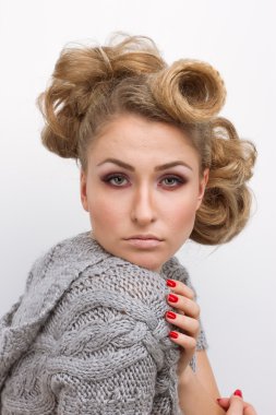 sarışın kış kazak