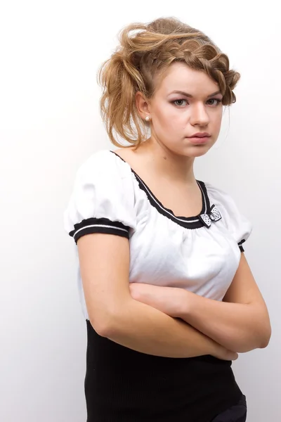 Mode Frau mit schönem Make-up — Stockfoto