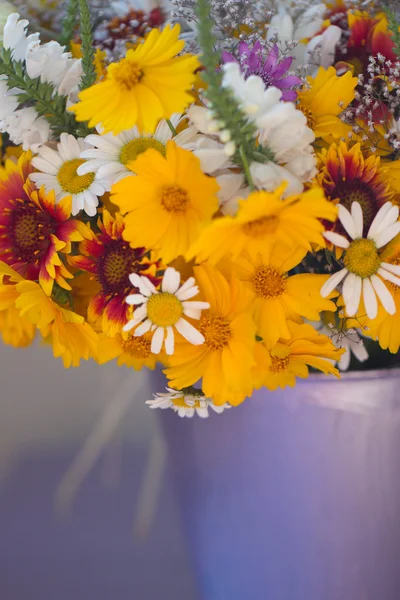 Beautiful bouquet of wild flowers — Stock Photo, Image