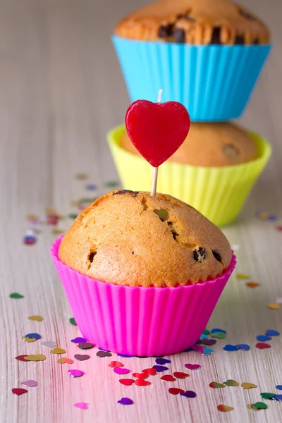 Süße Schokoladen-Cupcake — Stockfoto