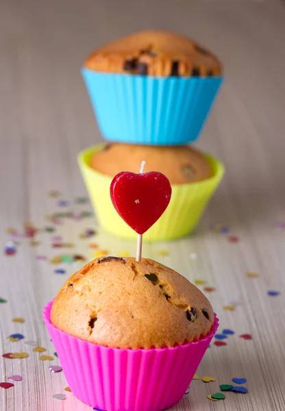 Χαριτωμένο σοκολάτα cupcake — Φωτογραφία Αρχείου