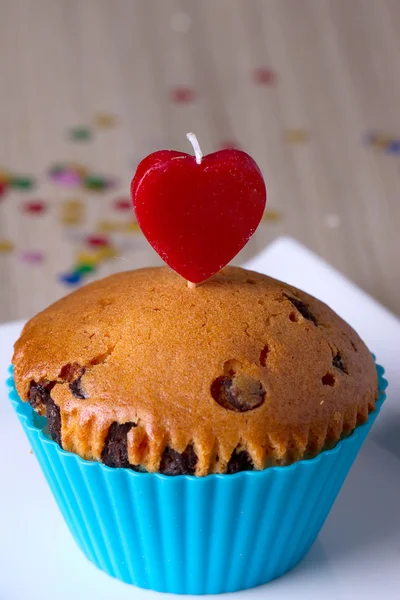 Χαριτωμένο σοκολάτα cupcake — Φωτογραφία Αρχείου