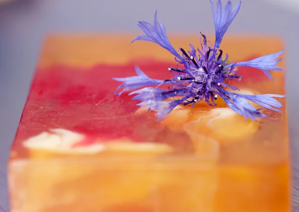 Natural soap with flower — Stock Photo, Image