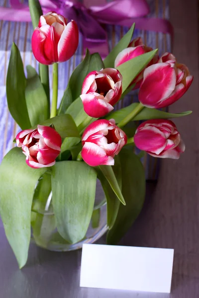 Bouquet of red tulips — Stock Photo, Image