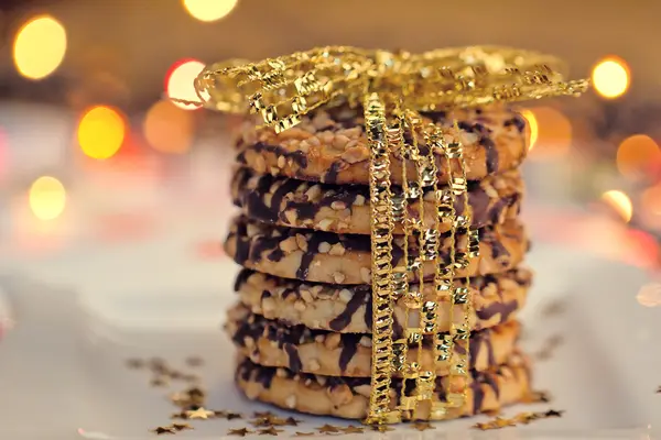 Cranberry cookies tied — Stock Photo, Image