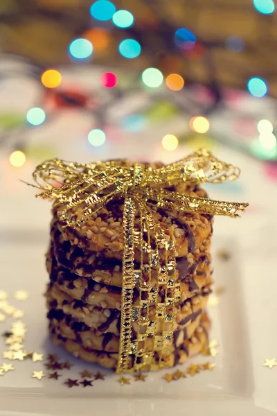 Cranberry cookies tied — Stock Photo, Image