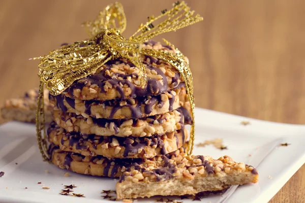 Cranberry cookies tied — Stock Photo, Image