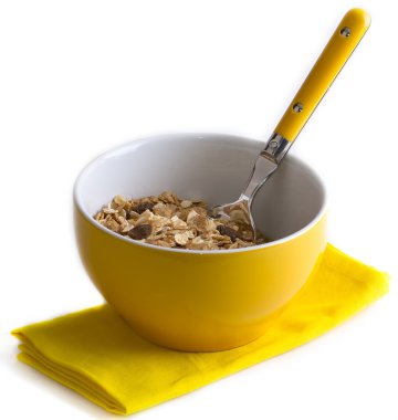 Sarı bir kase müsli