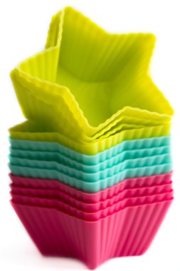 renkli cupcake silikon kalıplar