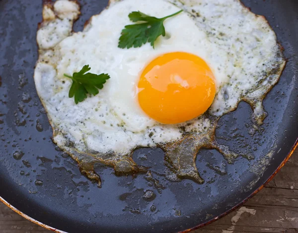 Huevos revueltos de un huevo de gallina —  Fotos de Stock