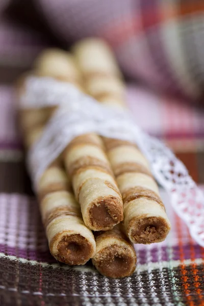 Wafer roll sticks — Stock Photo, Image