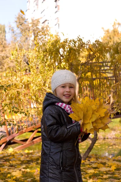 Linda chica en otoño Parque —  Fotos de Stock
