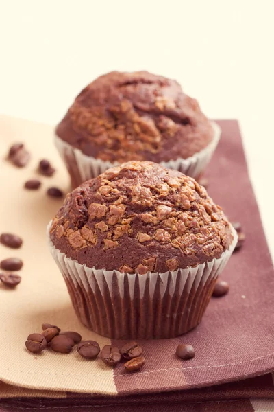 Two chocolate muffins — Stock Photo, Image