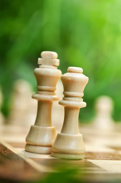 Chess kung och drottning — Stockfoto