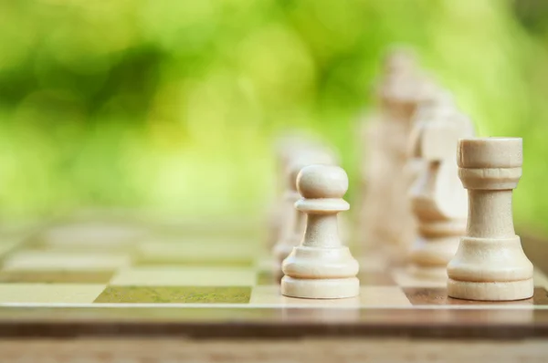 White chess pieces — Stock Photo, Image