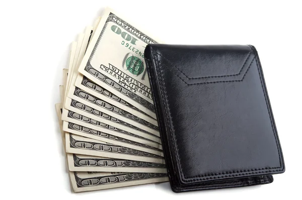 Dollars stack in wallet — Stock Photo, Image