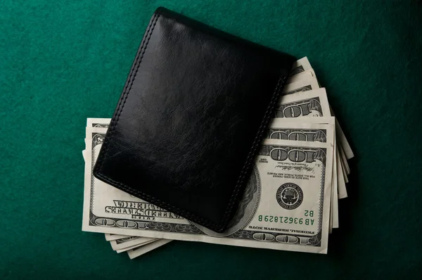 Dollars bills in wallet — Stock Photo, Image