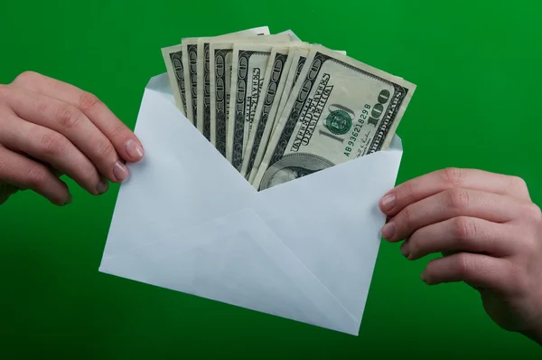 Envelope cheio de dinheiro — Fotografia de Stock