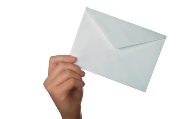 Woman holding envelope — Stock Photo, Image