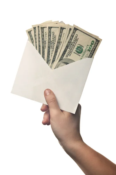 Envelope full of money — Stock Photo, Image