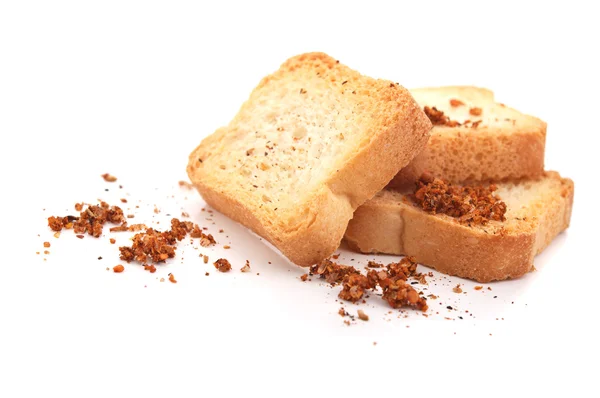 Bread slices with spices — Stock Photo, Image