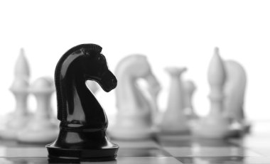 black chess knight