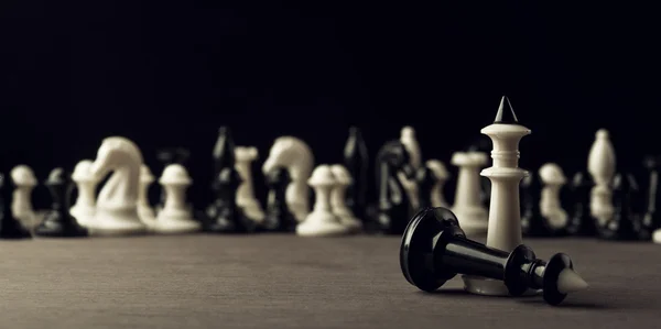 White chess victory — Stock Photo, Image