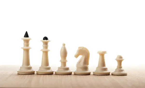 Šachové figury, samostatný — Stock fotografie