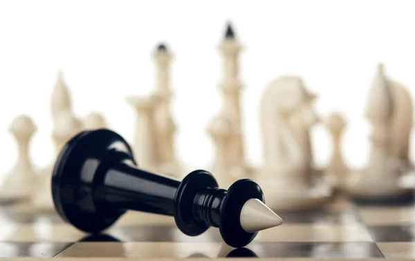 Black chess king — Stock Photo, Image