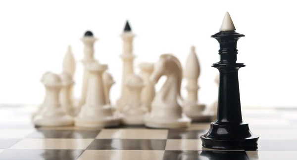 Svart chess king — Stockfoto