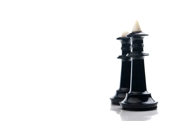 Peças de xadrez de par — Fotografia de Stock