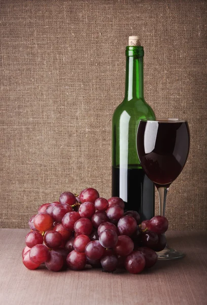 Borospohár, szőlő — Stock Fotó