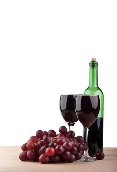 Wine glass with grape — Stock Photo, Image