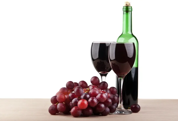 Wine glass with grape — Stock Photo, Image