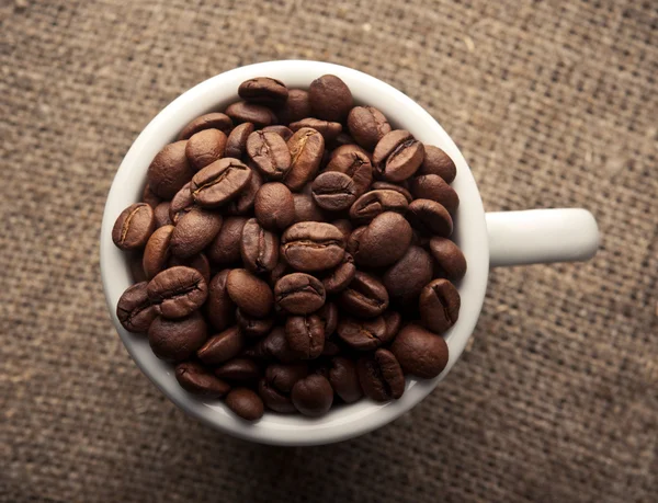 Pohled na šálek kávy — Stock fotografie
