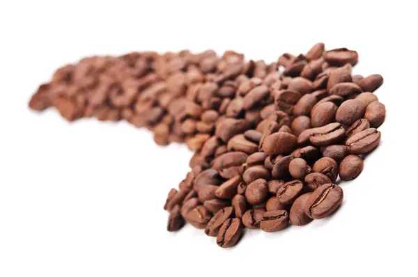 Coffee roasted beans isolated — Stock Photo, Image